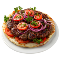 3D Rendering of a Donor Kebab Pita on Transparent Background - png