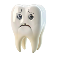 3D Rendering of a Soar Dental Human Teeth on Transparent Background - png