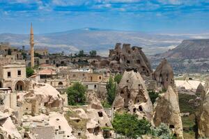 Beautiful landscape Cappadocia stone and Goreme national park Nevsehir Turkey. photo