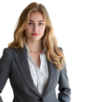 Business Woman Standing on Transparent background - png