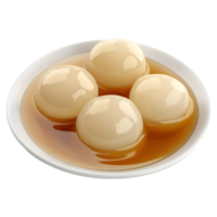 3D Rendering of a White Eggs in a Bowl on Transparent Background - png