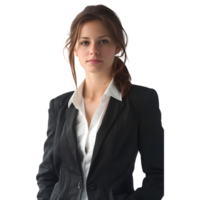 Business Woman Standing on Transparent background - png