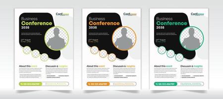 Corporate business conference a4 flyer design. invitation business workshop with a4 layout vector