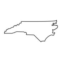 North Carolina map in vector