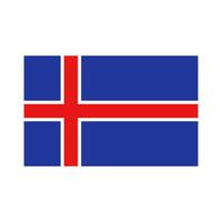 Iceland flag in vector