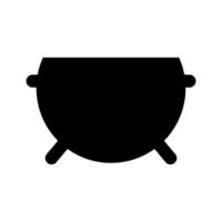 Cauldron icon on white background vector