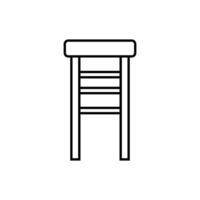 Bar stool icon on white background vector