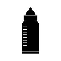 Baby bottle icon on white background vector