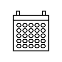 Calendar icon on white background vector