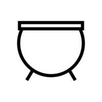 Cauldron icon on white background vector