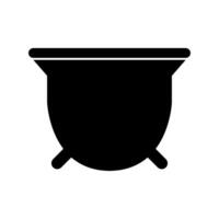 Cauldron icon on white background vector