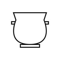 Cauldron icon on white background vector