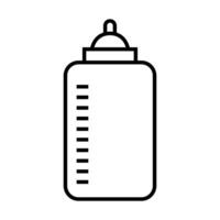 Baby bottle icon on white background vector