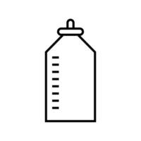 Baby bottle icon on white background vector