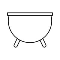 Cauldron icon on white background vector