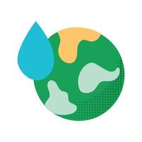 contribuir a ecosistema renovación con esta icono, simbolizando esfuerzos a rehabilitar degradado ecosistemas y restaurar ecológico equilibrar para el beneficio de biodiversidad y humano bienestar. vector