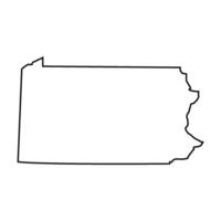 Pensilvania mapa en vector