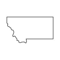 Montana map in vector