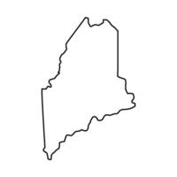Maine mapa en vector