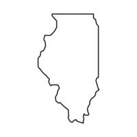 Illinois mapa en vector