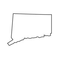 Connecticut map in vector