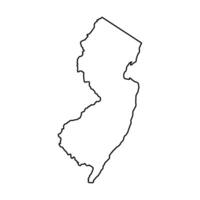 New jersey map in vector