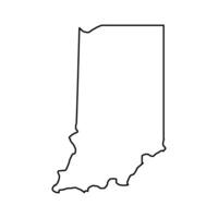 Indiana map in vector