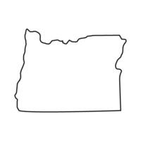 Oregon map in vector