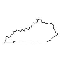 Kentucky mapa en vector