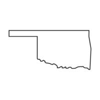 Oklahoma mapa en vector