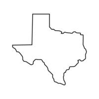 Texas map in vector