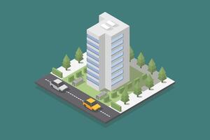 Isometric skyscraper in vector