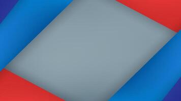 Abstract red and blue material design on grey background. Template for cover, business presentation, web design and brochure. Copy space for text. vector