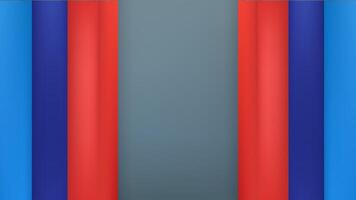 Abstract red and blue material design on grey background. Template for cover, business presentation, web design and brochure. Copy space for text. vector