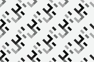 Retro black and white geometric pattern background, abstract square lines art. Trendy bauhaus pattern backgrounds vector