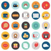 Business and management icon set for websites and mobile applications. Flat illustration vector