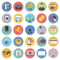 Business and management icon set for websites and mobile applications. Flat illustration vector