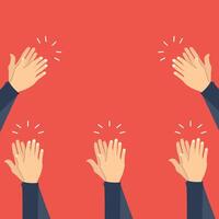 Hands clapping. Flat illustration vector