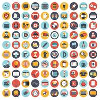 Business and management icon set for websites and mobile applications. Flat illustration vector