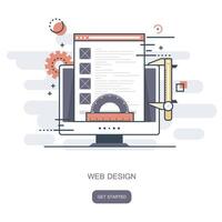 Web design concept. Flat illustration vector