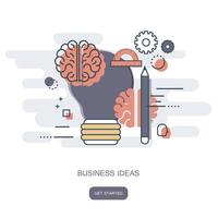 Business ideas concept. Flat illustration vector