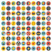 Icon collection for website and mobile applications. Flat illustration vector