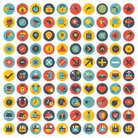 Icon collection for website and mobile applications. Flat illustration vector