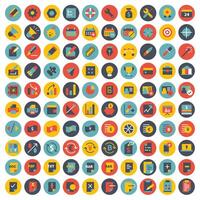 Icon collection for website and mobile applications. Flat illustration vector