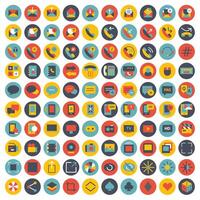 Icon collection for website and mobile applications. Flat illustration vector