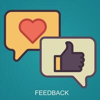 Feedback outline concept. Customer service satisfaction. Flat illustration vector