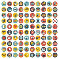 Business, management, finances and technology icon set for website and mobile applications. Flat illustration vector