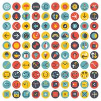 Icon collection for website and mobile applications. Flat illustration vector