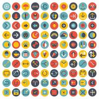 Icon collection for website and mobile applications. Flat illustration vector