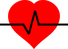 heart with wave pulse heartbeat icon png